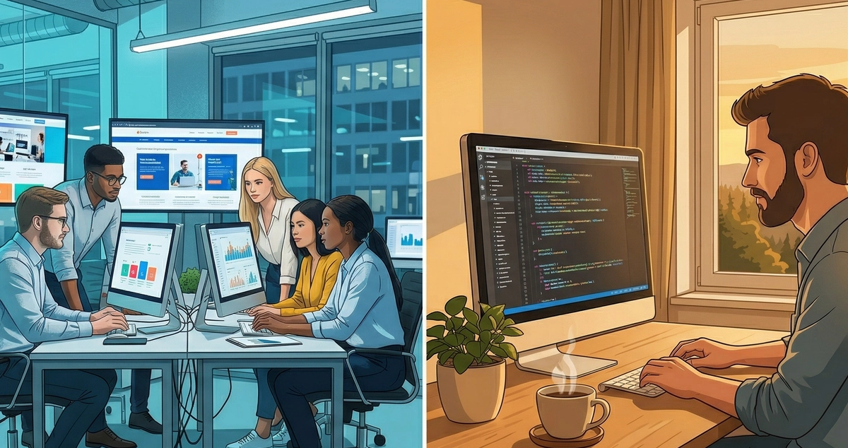 Freelance ou agence web à Caen — comparatif pour bien choisir